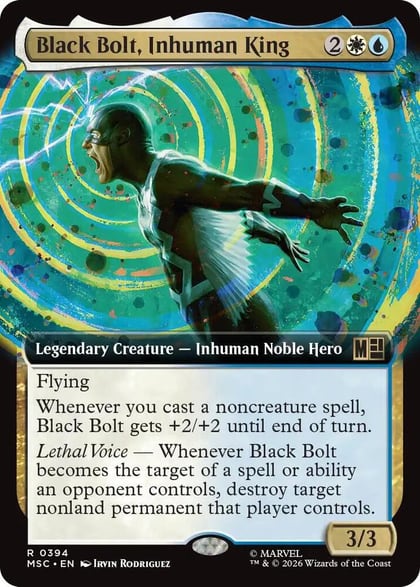 Black Bolt, Inhuman King (Extended Art), Commander: Marvel Super Heroes 394