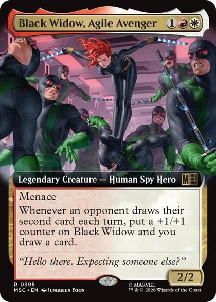 Black Widow, Agile Avenger (Extended Art), Commander: Marvel Super Heroes 395