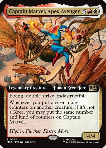 Captain Marvel, Apex Avenger (Extended Art), Commander: Marvel Super Heroes 396