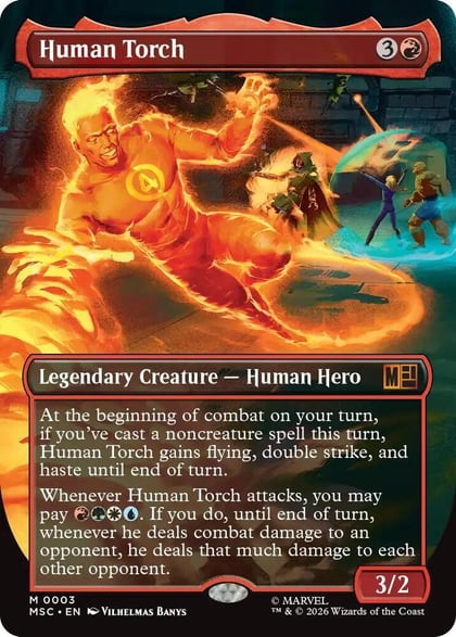 Human Torch (Borderless), Commander: Marvel Super Heroes 3