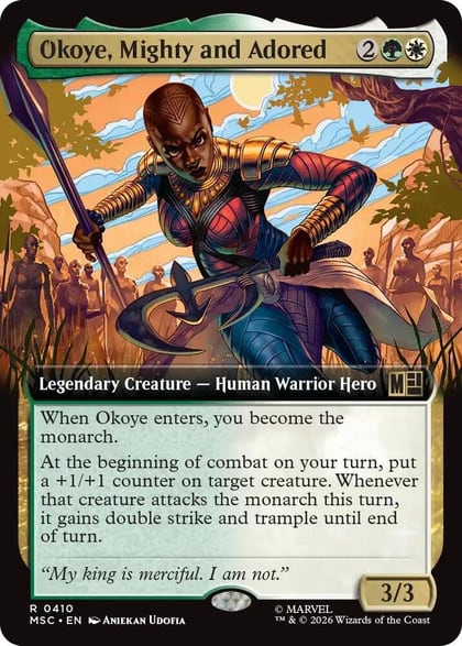 Okoye, Mighty and Adored (Extended Art), Commander: Marvel Super Heroes 410