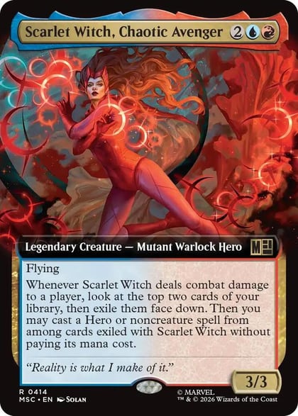 Scarlet Witch, Chaotic Avenger (Extended Art), Commander: Marvel Super Heroes 414