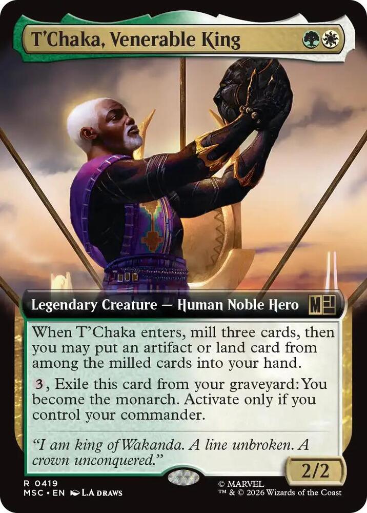 T'Chaka, Venerable King (Extended Art), Commander: Marvel Super Heroes 419