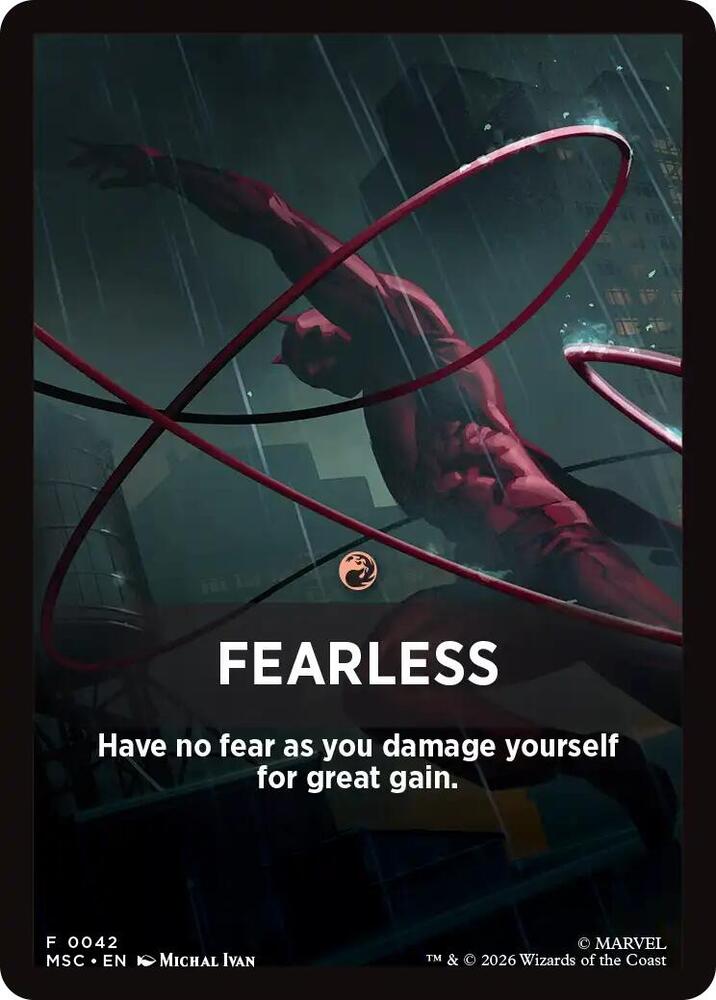 Fearless Theme Card, Commander: Marvel Super Heroes 42