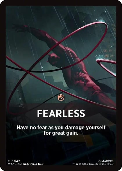 Fearless Theme Card, Commander: Marvel Super Heroes 42