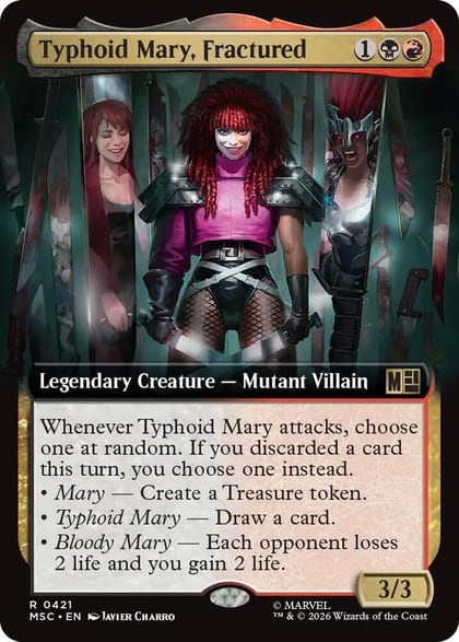 Typhoid Mary, Fractured (Extended Art), Commander: Marvel Super Heroes 421