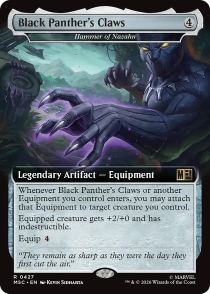 Black Panther's Claws - Hammer of Nazahn (Extended Art), Commander: Marvel Super Heroes 427