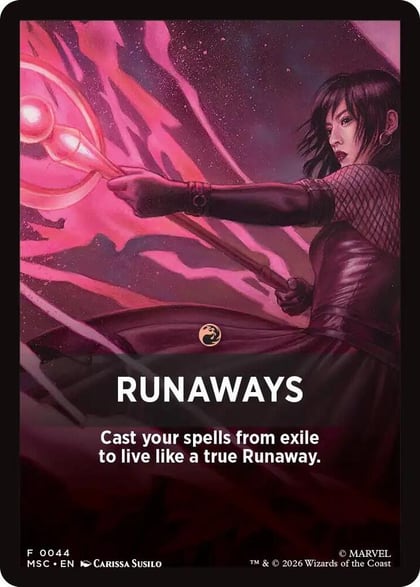 Runaways Theme Card, Commander: Marvel Super Heroes 44