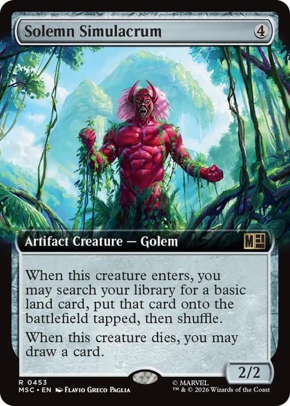 Solemn Simulacrum (Extended Art), Commander: Marvel Super Heroes 453