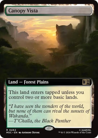 Canopy Vista (Extended Art), Commander: Marvel Super Heroes 462