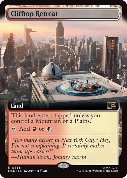Clifftop Retreat (Extended Art), Commander: Marvel Super Heroes 466