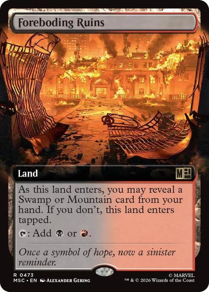 Foreboding Ruins (Extended Art), Commander: Marvel Super Heroes 473