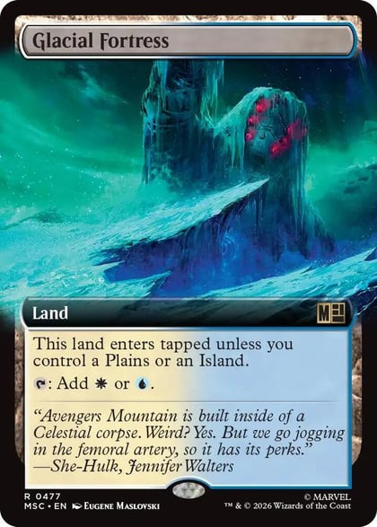 Glacial Fortress (Extended Art), Commander: Marvel Super Heroes 477