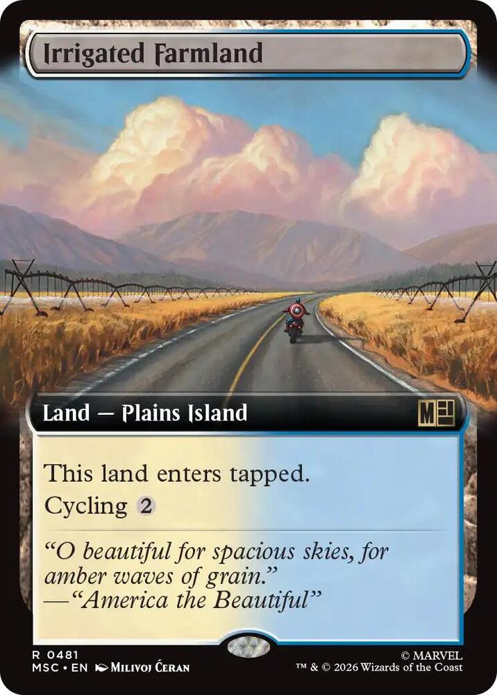 Irrigated Farmland (Extended Art), Commander: Marvel Super Heroes 481