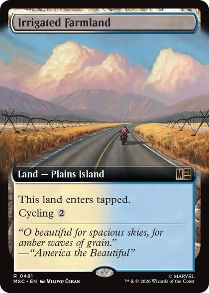 Irrigated Farmland (Extended Art), Commander: Marvel Super Heroes 481