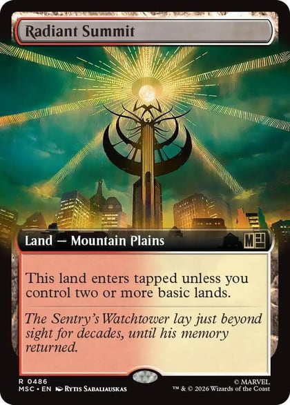 Radiant Summit (Extended Art), Commander: Marvel Super Heroes 486