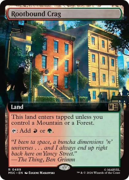 Rootbound Crag (Extended Art), Commander: Marvel Super Heroes 489