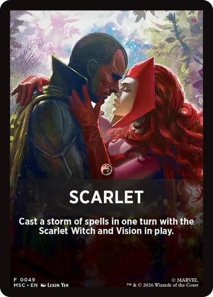 Scarlet Theme Card, Commander: Marvel Super Heroes 49