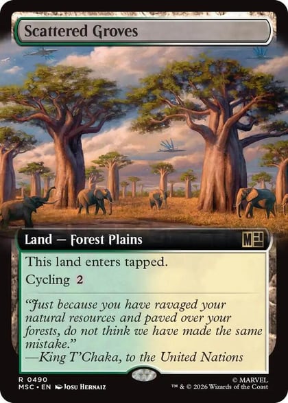 Scattered Groves (Extended Art), Commander: Marvel Super Heroes 490