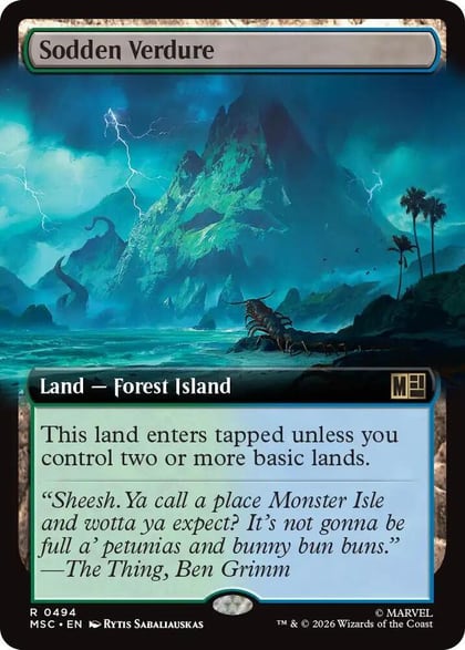 Sodden Verdure (Extended Art), Commander: Marvel Super Heroes 494