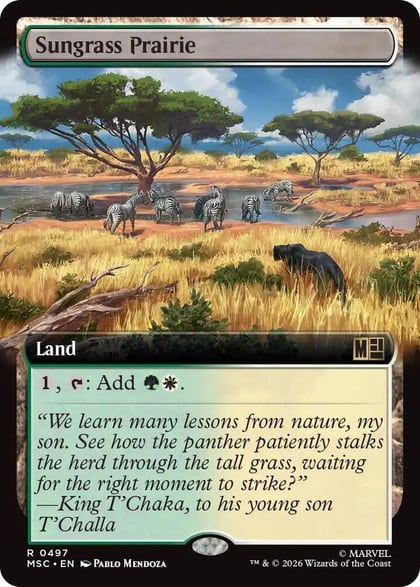 Sungrass Prairie (Extended Art), Commander: Marvel Super Heroes 497