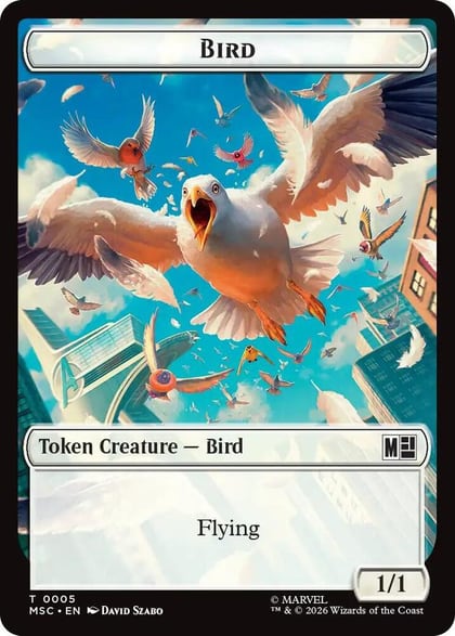 Bird // Rhino Double-Sided Token, Commander: Marvel Super Heroes 5 // 13