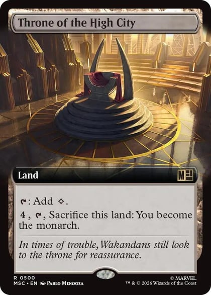 Throne of the High City (Extended Art), Commander: Marvel Super Heroes 500