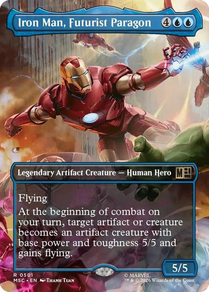 Iron Man, Futurist Paragon (Borderless), Commander: Marvel Super Heroes 501