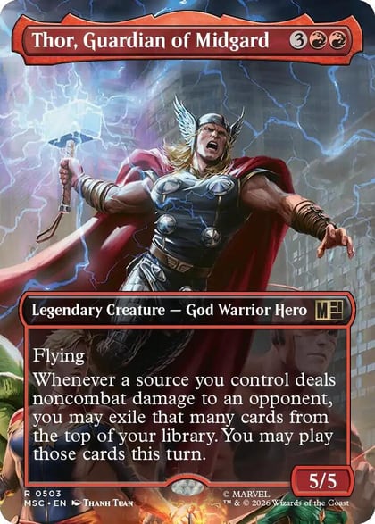 Thor, Guardian of Midgard (Borderless), Commander: Marvel Super Heroes 503