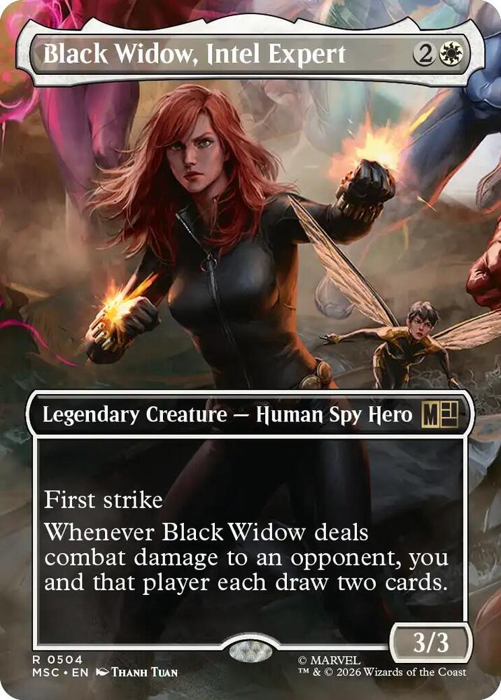 Black Widow, Intel Expert (Borderless), Commander: Marvel Super Heroes 504