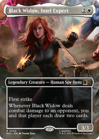 Black Widow, Intel Expert (Borderless), Commander: Marvel Super Heroes 504