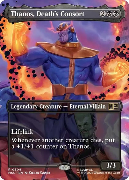 Thanos, Death's Consort (Borderless), Commander: Marvel Super Heroes 508