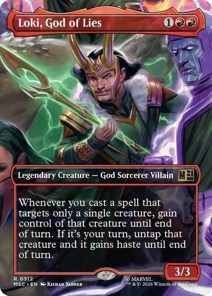 Loki, God of Lies (Borderless), Commander: Marvel Super Heroes 512