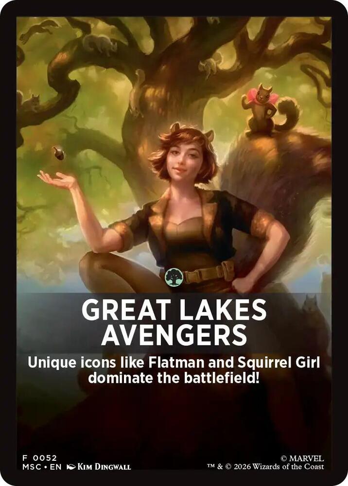 Great Lakes Avengers Theme Card, Commander: Marvel Super Heroes 52