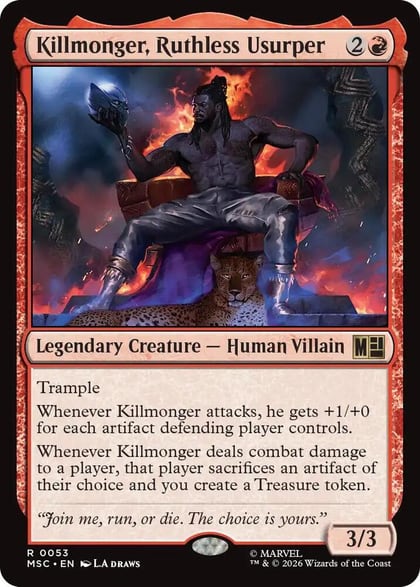 Killmonger, Ruthless Usurper (Surge Foil), Commander: Marvel Super Heroes 53