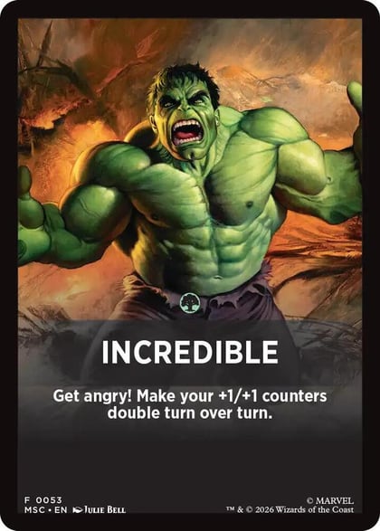 Incredible Theme Card, Commander: Marvel Super Heroes 53