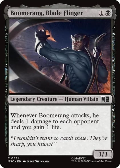 Boomerang, Blade Flinger, Commander: Marvel Super Heroes 534