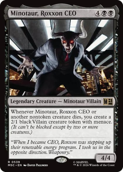 Minotaur, Roxxon CEO, Commander: Marvel Super Heroes 539