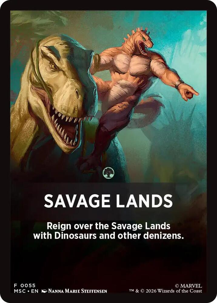 Savage Lands Theme Card, Commander: Marvel Super Heroes 55