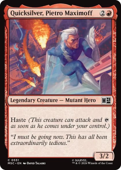 Quicksilver, Pietro Maximoff (0551), Commander: Marvel Super Heroes 551