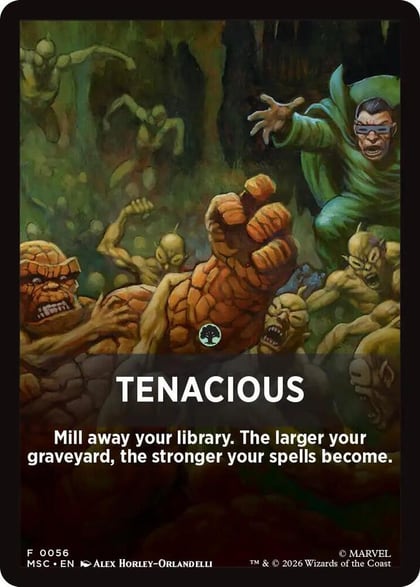 Tenacious Theme Card, Commander: Marvel Super Heroes 56