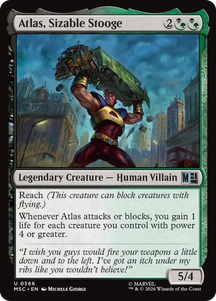 Atlas, Sizable Stooge, Commander: Marvel Super Heroes 566