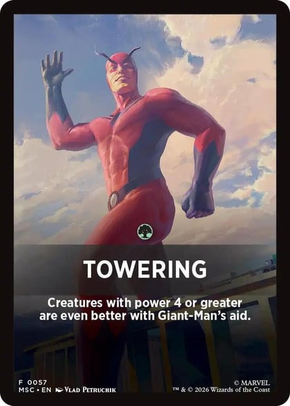 Towering Theme Card, Commander: Marvel Super Heroes 57