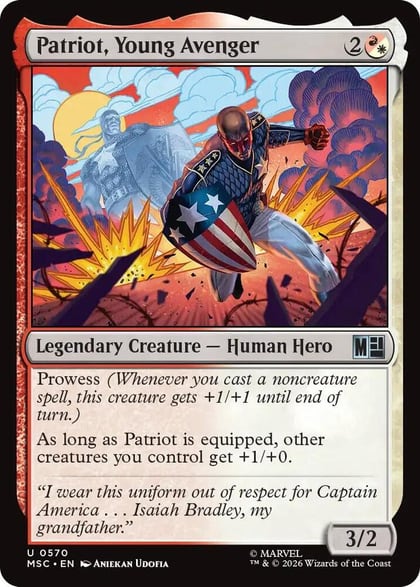 Patriot, Young Avenger, Commander: Marvel Super Heroes 570