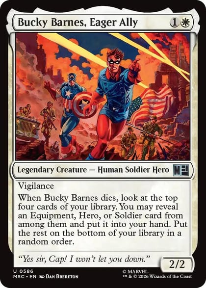 Bucky Barnes, Eager Ally, Commander: Marvel Super Heroes 586