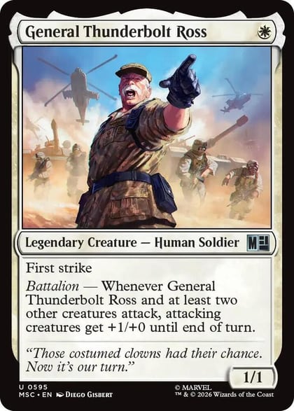 General Thunderbolt Ross, Commander: Marvel Super Heroes 595