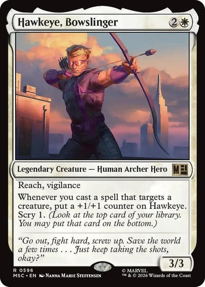 Hawkeye, Bowslinger, Commander: Marvel Super Heroes 596