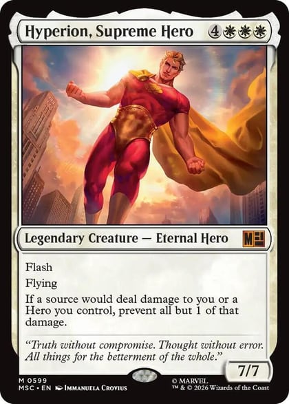 Hyperion, Supreme Hero, Commander: Marvel Super Heroes 599