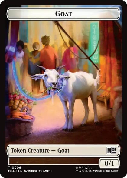 Goat // Construct Double-Sided Token, Commander: Marvel Super Heroes 6 // 14