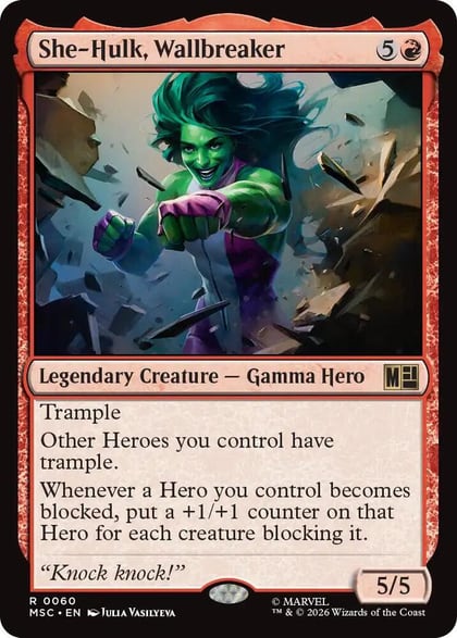She-Hulk, Wallbreaker (Surge Foil), Commander: Marvel Super Heroes 60